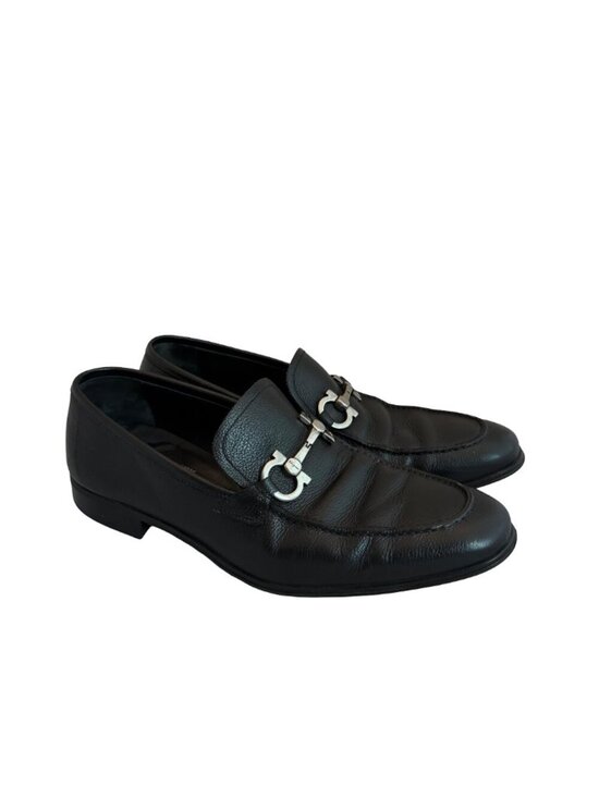 Salvatore Ferragamo Flori 2 Pebbled Leather Loafers Dress Shoes Size 8.5 EE 2E main image 12